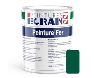 Peinture fer professionnelle, satin, peinture opacifiante, sans odeur, antirouille, protège, décore intérieur, extérieur ECRAN77 1 litre