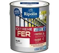 Peinture fer - RIPOLIN - 396027 - Blanc - Brillant - 2 L