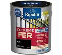 Peinture Fer - Ripolin - 396703 - Noir - Brillant - 2 L Noir G