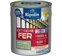 Peinture fer - RIPOLIN - 396707 - Vert olivier - Brillant - 2 L