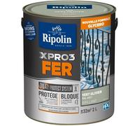 Peinture fer - RIPOLIN - 6021 - Vert Olivier - Brillant - 2L