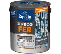 Peinture fer - RIPOLIN - 7016 - Gris Anthracite - Brillant - 2L