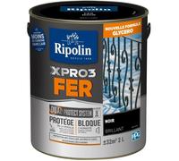 Peinture fer - RIPOLIN - Noir - Brillant - 2L