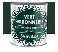 Peinture ferronnerie extérieur SYNTILOR, vert, 0.375 l https://www.fnac.com/mp49269174/Peinture-ferronnerie-exterieur-SYNTILOR-vert-0-375-l/w-4?oref=9f637d5a-36c3-5bec-a28d-1a976824dc65