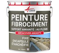 Peinture fibro ciment pour encapsulage support amiante / plomb : ARCACOVER AMIANTE Gris 10 L