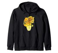 Peinture florale vintage Van Gogh Tournesols Sweat à Capuche