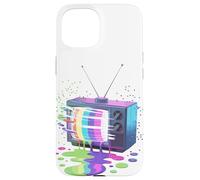 Peinture Fondue Télévision Vintage Rétro Années 70 80 Coque pour iPhone 15