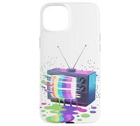 Peinture Fondue Télévision Vintage Rétro Années 70 80 Coque pour iPhone 15 Plus