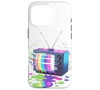 Peinture Fondue Télévision Vintage Rétro Années 70 80 Coque pour iPhone 16 Pro