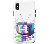 Peinture Fondue Télévision Vintage Rétro Années 70 80 Coque pour iPhone X/XS