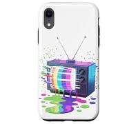 Peinture Fondue Télévision Vintage Rétro Années 70 80 Coque pour iPhone XR