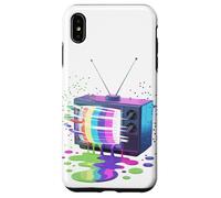 Peinture Fondue Télévision Vintage Rétro Années 70 80 Coque pour iPhone XS Max