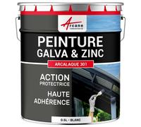 Peinture galva zinc toiture gouttière Blanc - RAL 9003 0.5 L