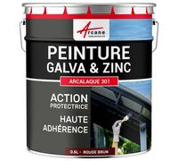 Peinture galva zinc toiture gouttière Rouge Brun - Ral 3011 0.5 L