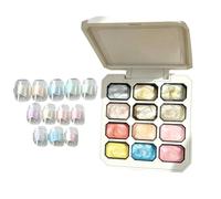 Peinture Gel 12 Couleurs Palette Manucure Sans Nettoyage Effet Soie Satinée