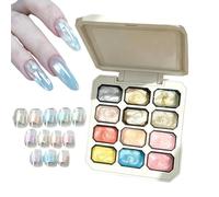 Peinture Gel Palette De 12 Couleurs À L'Effet Soyeux Satiné Manucure Par