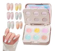 Peinture Gel pour Ongles | 6 ml Compacte Multicolore pour Soins Manucure - Gel Coussine,Voyage Déplacement Professionnel Fête Intérieur Cadeau pour Amie Femme Sœur
