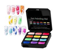 Peinture Gel Pour Ongles - Baume Néon Sans Lavage, 12 Types De Couleurs De Gel Pour Ongles | Kit De Manucure À Traitement UV Pour Femmes, Petite Amie, Mère, Débutante, Salon Professionnel, Voyage, Déc
