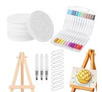 Peinture gonflée - Peinture d'art en 3D, fournitures de peinture éponge en toile | Démonstration scolaire Utilisation du projet, Activité familiale pour adultes Voyage, fenêtre de meubles à la