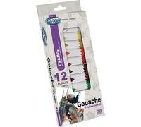 Peinture gouache 12 couleurs 12ml