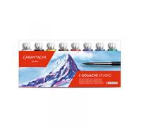 Peinture Gouache - 8 Tubes De 10 Ml - Caran D'ache Studio - Pinceau Inclus