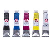 Peinture gouache - Extra fine - 5 couleurs basiques - Tubes de 20ml - Talens