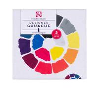 Peinture gouache - Extra fine - 5 couleurs basiques - Tubes de 20ml - Talens