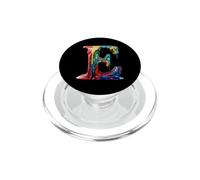 Peinture Goutte à Goutte Lettre E Alphabet coloré PopSockets PopGrip pour MagSafe