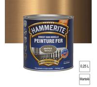 Peinture - HAMMERITE - Direct sur Rouille - Bronze martelé - 0,25L - Satiné