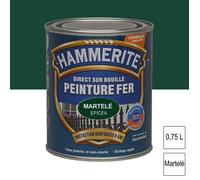Peinture - Hammerite - Fer martelé - 0.75L - Vert épicea - Brillant
