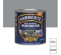 Peinture Hammerite fer martelé - JULIEN - 0,25l - Gris ardoise - Extérieur - Mat - Spécifique
