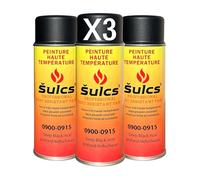 Peinture Haute Température 900° Professionnelle - Aérosol 400ml - Noir Mat Ref. 0915 - Haut Pouvoir Couvrant - Barbecue Braséro Four Poêle à bois Insert Cheminée Mécanique Auto Moto Radiateur (3)