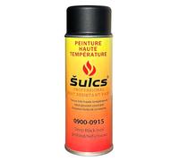 Peinture Haute Température 900° Professionnelle - Aérosol 400ml - Noir Mat Ref. 0915 - Haut Pouvoir Couvrant - Barbecue Braséro Four Poêle à bois Insert Cheminée Mécanique Auto Moto ŠULCS BBQ®