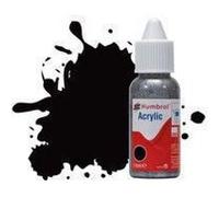 Peinture Humbrol Acrylic Dropper Bottle 14ml 85 Black - Satin - Humbrol G