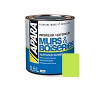 Peinture intérieure couleur, acrylique satinée 0.5 litre Anis