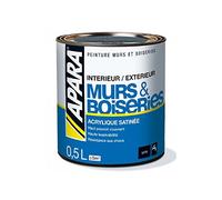 Peinture intérieure couleur, acrylique satinée 0.5 litre Blanc