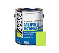 Peinture intérieure couleur, acrylique satinée 2.5 litres Anis