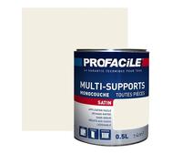 Peinture intérieure multi-supports, satin, murs, plafonds, boiseries, radiateurs, sans odeur 0.5 litre Blanc Cassé