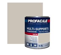 Peinture intérieure multi-supports, satin, murs, plafonds, boiseries, radiateurs, sans odeur 0.5 litre Calcaire