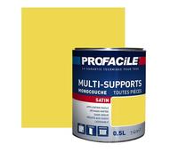Peinture intérieure multi-supports, satin, murs, plafonds, boiseries, radiateurs, sans odeur 0.5 litre Citron