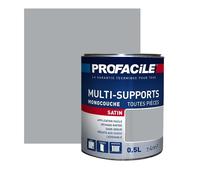 Peinture intérieure multi-supports, satin, murs, plafonds, boiseries, radiateurs, sans odeur 0.5 litre Gris bleuté