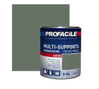 Peinture intérieure multi-supports, satin, murs, plafonds, boiseries, radiateurs, sans odeur 0.5 litre Kaki