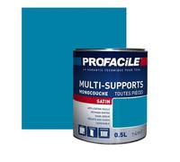 Peinture intérieure multi-supports, satin, murs, plafonds, boiseries, radiateurs, sans odeur 0.5 litre Pacific