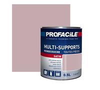 Peinture intérieure multi-supports, satin, murs, plafonds, boiseries, radiateurs, sans odeur 0.5 litre Rose antique / poudré