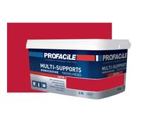 Peinture intérieure multi-supports, satin, murs, plafonds, boiseries, radiateurs, sans odeur 2.5 litres Rouge intense