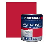 Peinture intérieure multi-supports, PROFACILE 0.5 litre Rouge Garance