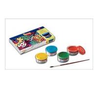 Jovi Gouache liquide – Lot 7 pots 35 ml + pinceau, couleurs assorties, facile à laver, sans gluten
