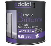 Peinture laque - Addict - ADD111327 - 0,5 L - Brillant - Multi-couches - Blanc