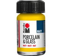 Peinture Marabu "Porcelain & Glass" mate 15 ml jaune soleil