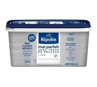 Peinture Mat parfait murs et plafonds - Blanc mat - RIPOLIN - 2,5 L